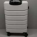 OLIXIS 3-Piece Luggage Set, 20/24/28 Inch Hardside Suitcases with Spinner Wheels, Lightweight ABS Hard Shell Travel Luggage, TSA Approved Lock, Expandable Carry-On & Checked LuggageWhite