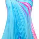 Arolina Tankini Swimsuits for Women Tummy Control Two Piece Bathing Suits Flowy Swim Tops with Boy Shorts (L)
