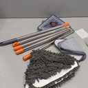 Wall Cleaner Mop with 79 Inches Long Handle, 360 Wall Washer Cleaner Tool for Walls/Ceiling Fans/Dust/Baseboard/Floors Clean, Ceiling Cleaner Tool Duster with Squeegee 6 Replacement Pads