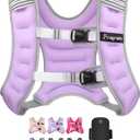 Fragraim Weighted Vest for Women Men - 8lb/10lb/12lb/16lb/22lb/25lb/30lb Weight Vest with Reflective Stripe, Detachable Phone Pouch, Ideal for Walking, Strength Training, Running, Workout, Cardio (Purple)