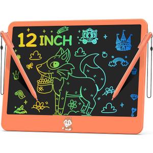 Hockvill LCD Writing Tablet for Kids 12 Inch, Kids Learning Toys Drawing Pad for Girls Boys, Doodle Board for Toddlers 3 4 5 6 7 8 Year Old Travel Essentials, Christmas Birthday Gift for Kids