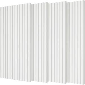 4-Pack Bilayer Acoustic Wall Panels - 47.2"x23.6"x0.71" Self-Adhesive Soundproof Padding, Noise Reducing Polyester Fiber Panels for Home Office Studio (White)