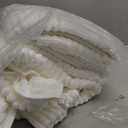 Nestl White Throw Blanket for Couch - Cozy Warm Fuzzy Blankets for Women, Set of 2 Small Fleece Throws for Girls - Off White, 50 x 60 Inches