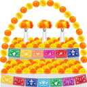 Geosar 118 Pcs Mexican Party Decorations Include Marigold Flowers Dia De Los Muertos Banner for Day of The Dead Cinco De Mayo Mexican Fiesta Party Diwali Supplies, (Orange and Yellow)