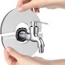 Wall Split Flange Stainless Steel Escutcheon Plate plumbing Cover Self-Adhesive Round for 50mm Diameter Pipe