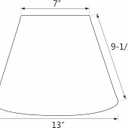 Aspen Creative 32009A Transitional Empire Shape Spider Construction Lamp Shade, Cream, 7" Top x 13" Bottom x 9-1/2" Slant Height