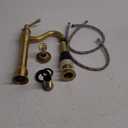 Bathroom Vessel Faucet Antique Brass 360 Swivel Bowl Sink Faucet Single Hole 1 Handle Matching Pop Up Drain Stopper Without Overflow Tall Lavatory Vanity Basin Mixer Tap Deck Mount