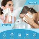 HOMEXCEL Face Towels, 100 Count (2 Box) Disposable Face Towelettes, Biodegradable Makeup Remover Dry Wipes, Super Soft Clean Facial Towels Wash Cloth for Sensitive Skin