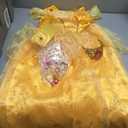 SYoimy Princess Dress for Girls Princess Dress Up Costume for Kids Halloween Cosplay Birthday Party with Accessories (5-6 Years, Yellow)