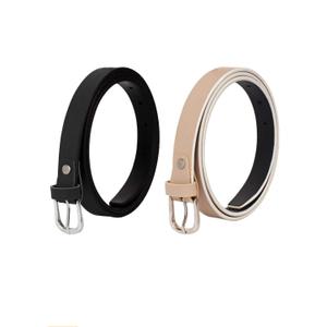 Women's Vegan Leather Belt (Pack of 2)
