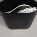 SYNCVIBE Bathroom Sensor Trash Can with Automatic Lid 2 Gallon Small Sensor Trash Can, 7.5 Liter Motion Sensor Smart Trash Can with Stripes, Slim Waterproof Plastic Garbage Can for Narrow Space