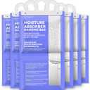 CLEVAST Moisture Absorbers Packets - 15.2 OZ, 6 Pack Large Dehumidifier Bags for Closet, Hanging Humidity Absorber in Wardrobes, Bedrooms, Bathrooms - Unscented