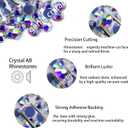 3 x SS20 Hotfix Rhinestones Crystal AB, 2160 Pcs, Iron-On Glass Stones for Garment, DIY Craft, T-Shirt, Fabric Decoration, Strong Glue