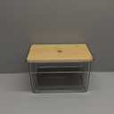 Trash Bag Dispenser Under Sink Organizer - 2 in 1 Trash Bag Holder Plastic Garbage Bags Dispenser Pods Container with Bamboo Lid, Pantry Organizers and Storage Kitchen Laundry Room Organization