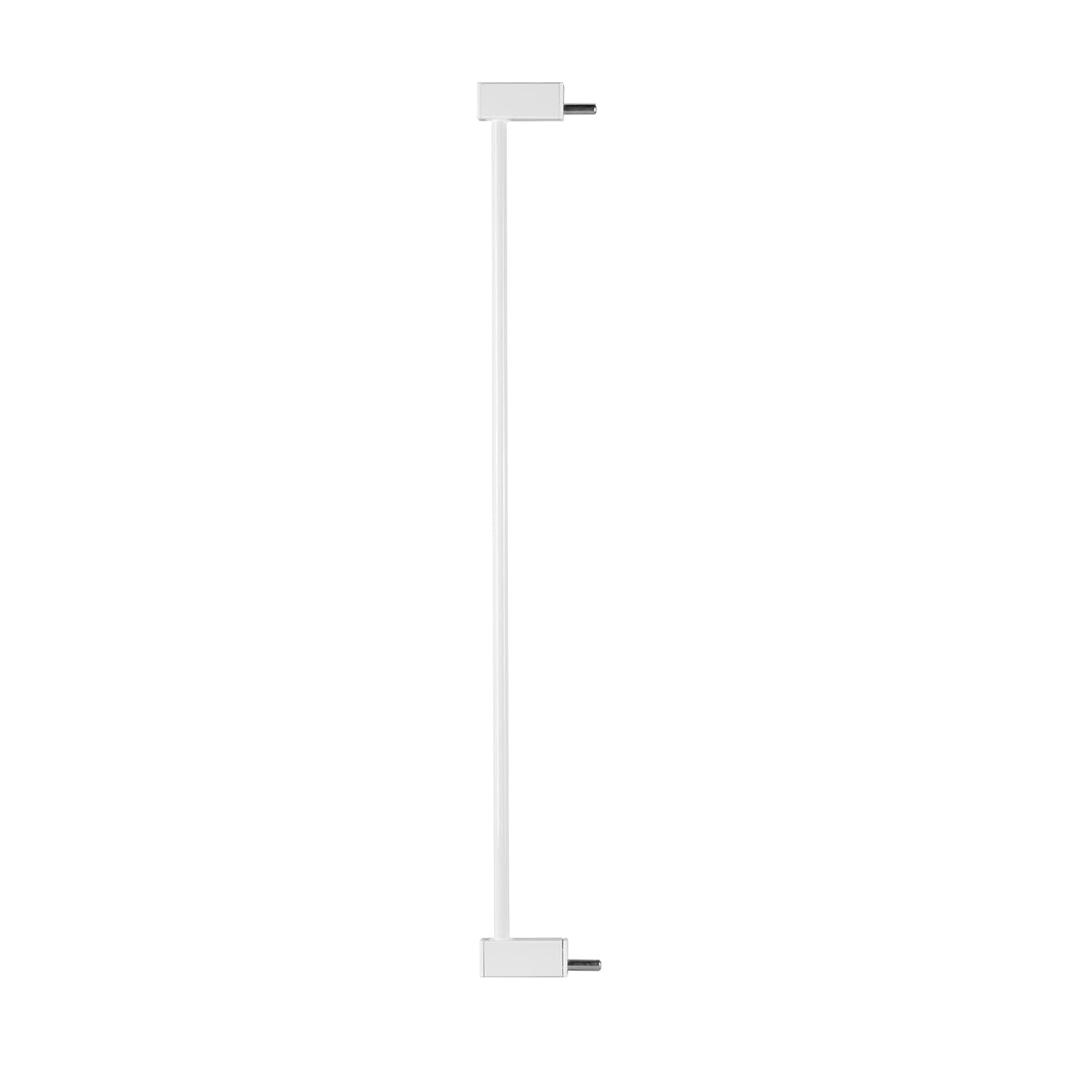 BABELIO Metal Baby Gate Dog Gate, 2.75inch White Extension, Extra Wide Pet Gate for Stairs & Doorways, Pressure Mounted Walk Thru Child Gate with Door, NO Need Tools NO Drilling,28" Tall