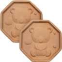 2 PCS Brown Sugar Keeper Saver Terracotta Brown Sugar Bear Softener Terra Cotta Brown Sugar Saver Disc Stone for Food to Keep Soft or Dry