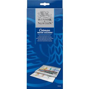 Winsor & Newton Cotman Watercolor Paint Set, Studio Set, 45 Half Pan w/ Brush