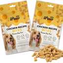 iPaw Dog Treats for Puppy Training, All Natural Human Grade Dog Treat, Hypoallergenic, Easy to Digest (Chicken and Cheese Bites), 2 Packs, BBD 27/11/2025
