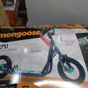 Mongoose Expo Kick Scooter, BMX-Style Handlebar & Brake Cable Rotor, Wide Foot Deck for Kids Youth Boys Girls Ages 6 and Up, Rear Axle Pegs, 12-Inch Air Tires, and Max. Weight of 175 lbs.