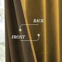 RYB HOME Rich Gold Brown Velvet Curtains 84 inches, Thermal Insulated, Light Blocking, Elegant Rod Pocket Velvet Drapes for Living Room, 52" W x L90 L, 2 Panels Set