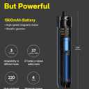 HOTO 25-Piece Upgraded Electric Screwdriver Kit, 1/4'' Hex, Magnetic Lid, 1500mAh Rechargeable Cordless Screwdriver, LED Light, Ideal for Furniture Assembly, Home Repair & Garage Projects