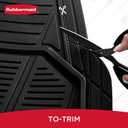 Rubbermaid Car Mat Full Set All-Weather Heavy-Duty 4 Pieces Trim-to-Fit Universal Car Mats Full Set Waterproof Rubber Floor Liners for Most Trucks, SUVs, Vans, and Sedans-Black