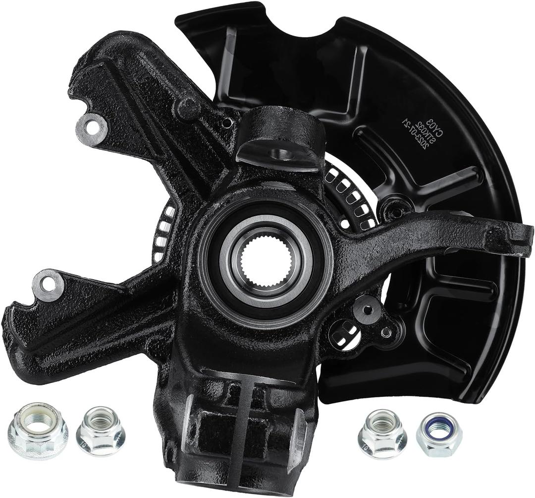Front Right Passenger Side Steering Knuckle & Wheel Bearing Hub Assembly Fit for Volkswagen Beetle 1998-2010, for Golf 1999-2006 & 2010, for Jetta 1999-2005, 698-374, Only fit with 280mm Rotor models