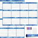 32" x 48" 2026 Wall Calendar Erasable Starry Sky, Wet & Dry Erase Large Laminated Annual Yearly Planner - 12 Month Horizontal/Vertical Calendar January to December for Easy Planning, Organizing (13 pack)