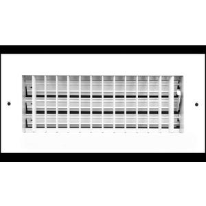 HVAC Premium 10''w x 4''h Adjustable AIR Supply Diffuser - HVAC Vent Cover Sidewall or Ceiling - Grille Register - High Airflow - White [Outer Dimensions: 11.75''w X 5.75''h]