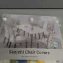 SearchI Dining Room Chair Covers Slipcovers Set of 6, Spandex Super Fit Stretch Removable Washable Kitchen Parsons Chair Covers Protector for Dining Room,Hotel,Ceremony,Beige+Flowers