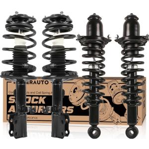 KUIPERAUTO Front and Rear Complete Strut Coil Spring Assembly Compatible for 2003-2008 Toyota Corolla 1.8L 171373R 171373L 172114 172115 (4PCS)