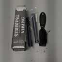 Striking Viking 2 Pack Beard Pencil Filler for Men with 4 Tips (Medium Black) - Fill, Shape & Define with this Long-Lasting, Waterproof Beard Pen Kit Including Brush