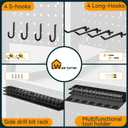 Warome 4-tire Rolling Cart with Drawer, Power Tool Organizer Utility Cart on Wheels for 360 SwivelingGarage Storage Orgnization for Drill Holder,ToolBox, Heavy Duty Storage Rack in Workshop