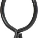 Ivilon Drapery Eyelet Curtain Rings - 1.7" Ring for Curtain Hook Pins, Set of 14 - Black
