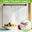 Tempered Glass Cutting Board for Kitchen, 2PCS Clear Chopping Board with Handle (16"x12" & 12"x8"), Plastic Free, Scratch Resistant, Heat Resistant, Dishwasher Safe, Non-toxic, Easy to Clean