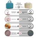 BAGSMART Toiletry Bag Travel Bag with hanging hook, Water-resistant Makeup Cosmetic Bag Travel Organizer for Accessories, Shampoo, Full Sized Container, Toiletries, Teal