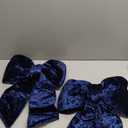 Pack Of 2 KI Store Blue Extra Large Plush Velvet Bows 16.5-Inch Christmas Bow Tree Topper for Christmas Tree Decoration Door Window Decor
