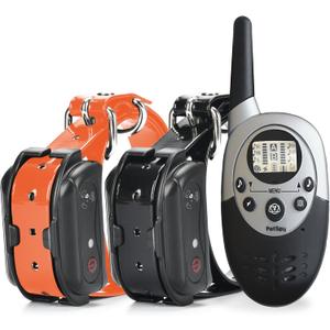 PetSpy M86-2 Dog Training Shock Collar for 2 Dogs, 1100 Yards, Medium to Large Dogs, with Vibration, Electric Shock and Beep, Waterproof, Remote Trainer (Grey)