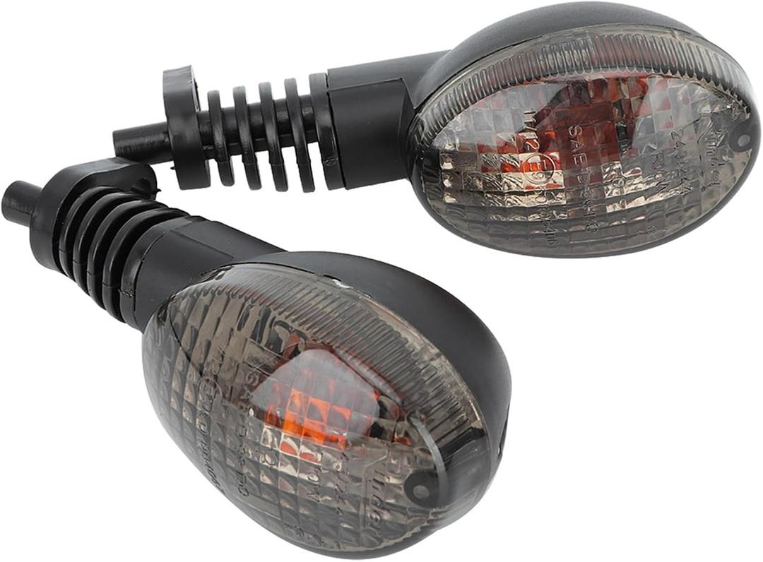 Motorcycle Turn Light,2PCS Motorcycle Front&Rear Turn Indicator Light Blinker Lamp Fit for AWASAKI EX250R NINJA 250R KLX250S KLX250SF VN650 Vulcan S 2009-2011 (Black)