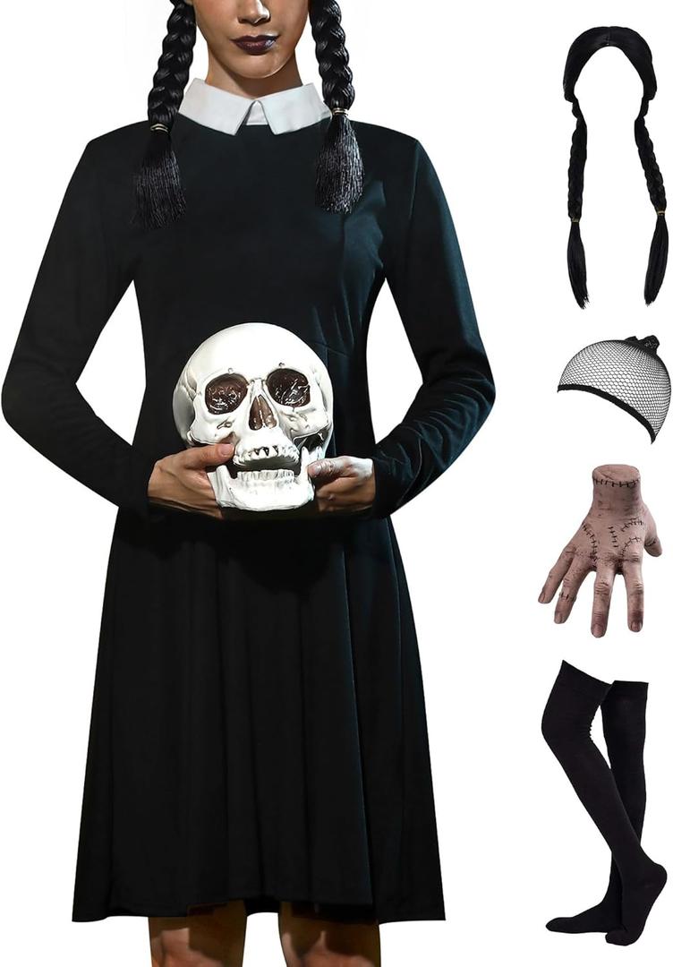 For G and PL Women's Flare Skater Dress Peter Pan Collar Halloween Cosplay Costume