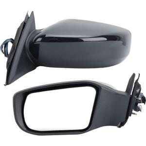 Left Driver Black Side Mirror Compatible with Nissan Altima 2013-2018 Sedan Power Glass/Non-Folding/Non-Heated Door Mirrors Outside Rear View Mirror Replace # 963023TH0A