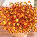 Uieke 72PCS Artificial Mums for Outdoors Fake Fall Outdoor Lavender Flowers Orange Calla Lilly and Autumn Daisy Mums Flowers No Fade for Outside Window Box Porch Planters Garden Thanksgiving Decor