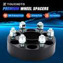 6x4.5 1.5" Wheel Spacers Fit for Nissan Frontier 2005-2023, Pathfinder 2005-2012, Xterra 2005-2015, 6x114.3 66.1mm Hub Bore Wheel Adapters with M12x1.25 Studs Fit for Suzuki Equator 2009-2012