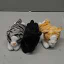 3 Pcs Valentine's Day 9 Inch Cat Stuffed Animal Plush Gift Cute Kitten Plush Toys Small Cat Stuffed Animal Sleeping Supplies for Boys Girls Birthday Pet Party Favors(Stylish Style)