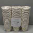 Juvale 100 Pack Paper Ice Cream Cups, 8 oz Disposable Dessert Bowls for Frozen Yogurt, Sundae Bar, Party Snacks and Treats, Gold Foil Polka Dot Design