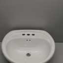American Standard 0236.004.020 Cadet Pedestal Sink Basin with 4-Inch Faucet Spacing, White
