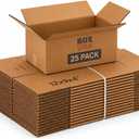 BOX USA Shipping Boxes Medium 12"L x 9"W x 4"H 25-Pack - Corrugated Cardboard Box for Moving, Mailing, Packing, Packaging and Storage