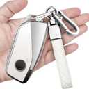 Sindeda for BMW Key Fob Cover with Keychain Soft Full Protection Key Shell Key Case Compatible with 2023 2024 New 5/7 Series 740i 760i X1 X5 X6 X7 XM IX IX3 I5 I7 (White)