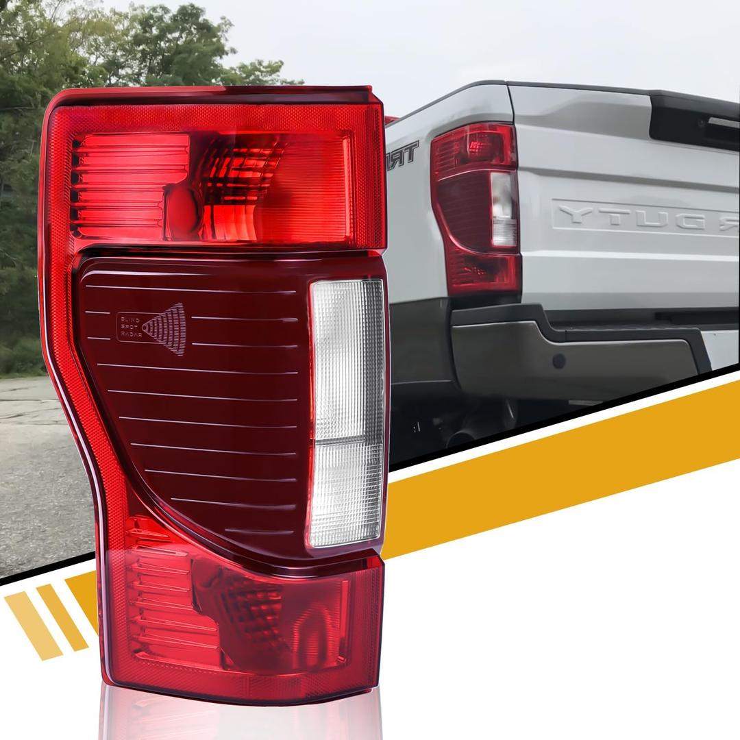 LIDNADY Tail Light Assembly Compatible with Ford Super Duty F250 F350 2020 2021 2022 w/Blind Spot w/o LED models, Factory-OE-Style Rear Lamp Replacement, Left Driver Side LC3Z13405A