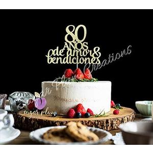 80 Años de Amor y bendiciones, Cake Topper